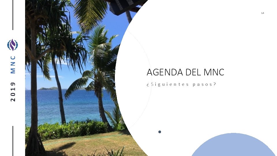 2019 MNC 14 AGENDA DEL MNC ¿Siguientes pasos? 