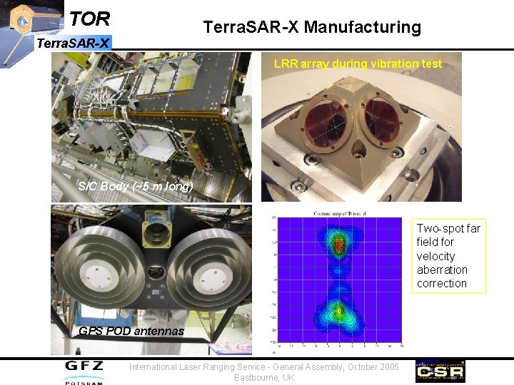 TOR Terra. SAR-X Manufacturing Terra. SAR-X LRR array during vibration test S/C Body (~5