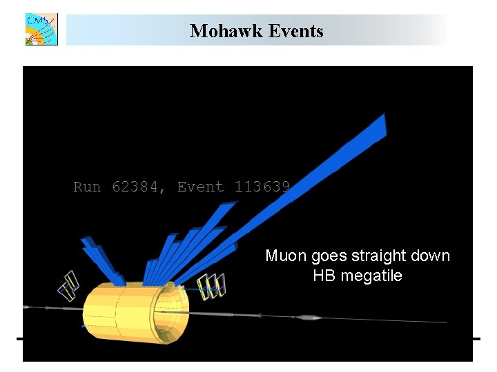 Mohawk Events Muon goes straight down HB megatile 11/19/2008 Jim Freeman Mohawk Events Muon goes straight down HB megatile 11/19/2008 Jim Freeman
