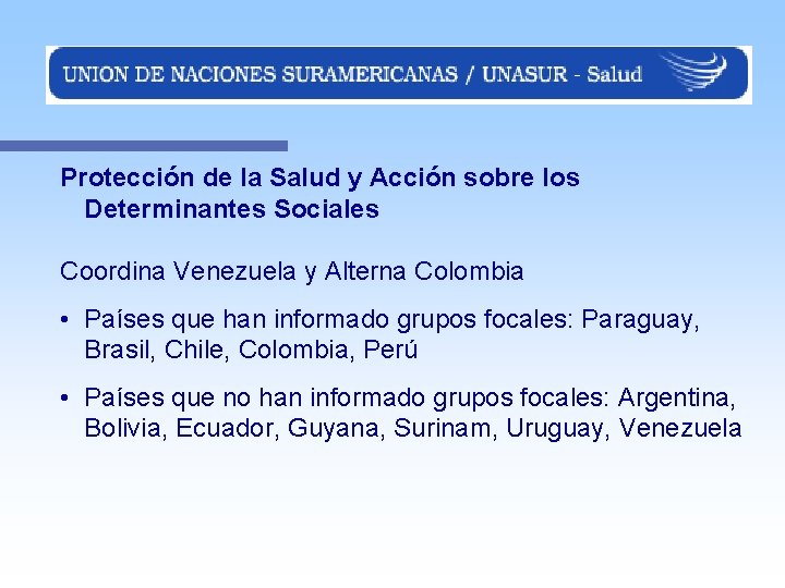 Protección de la Salud y Acción sobre los Determinantes Sociales Coordina Venezuela y Alterna