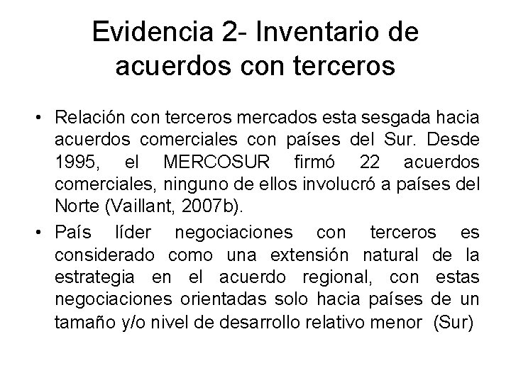 Evidencia 2 - Inventario de acuerdos con terceros • Relación con terceros mercados esta