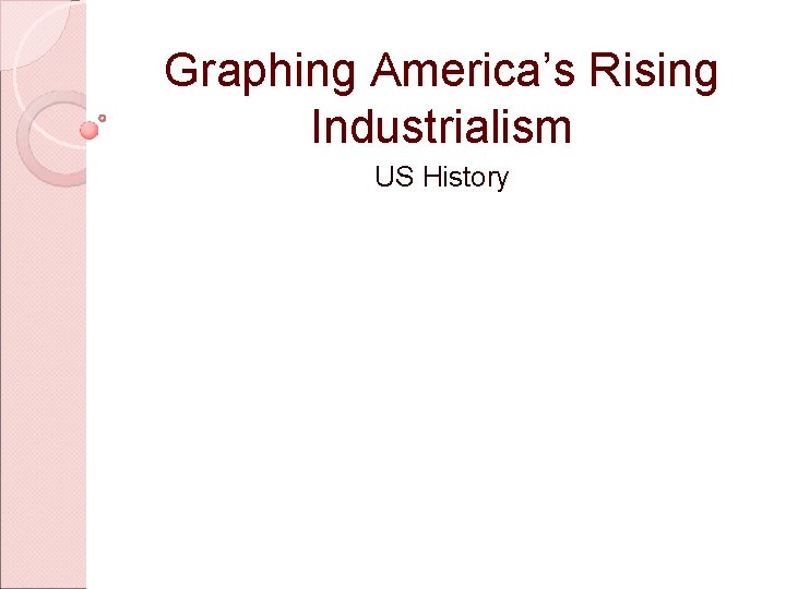 Graphing America’s Rising Industrialism US History 