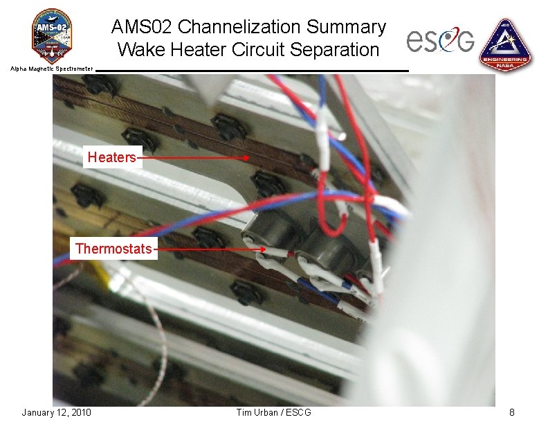 AMS 02 Channelization Summary Wake Heater Circuit Separation Alpha Magnetic Spectrometer Heaters Thermostats January