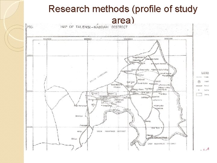 Research methods (profile of study area) 