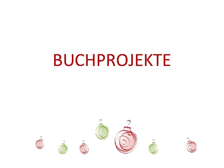 BUCHPROJEKTE 