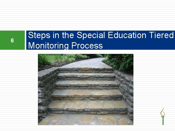 6 Steps in the Special Education Tiered Monitoring Process 