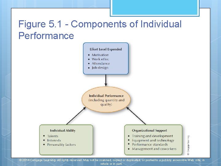 Figure 5. 1 - Components of Individual Performance © 2014 Cengage Learning. All rights