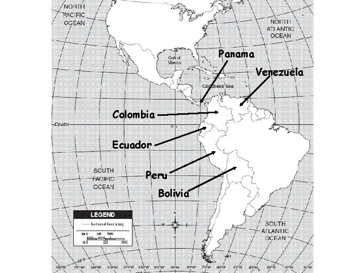 Panama Venezuela Colombia Ecuador Peru Bolivia 