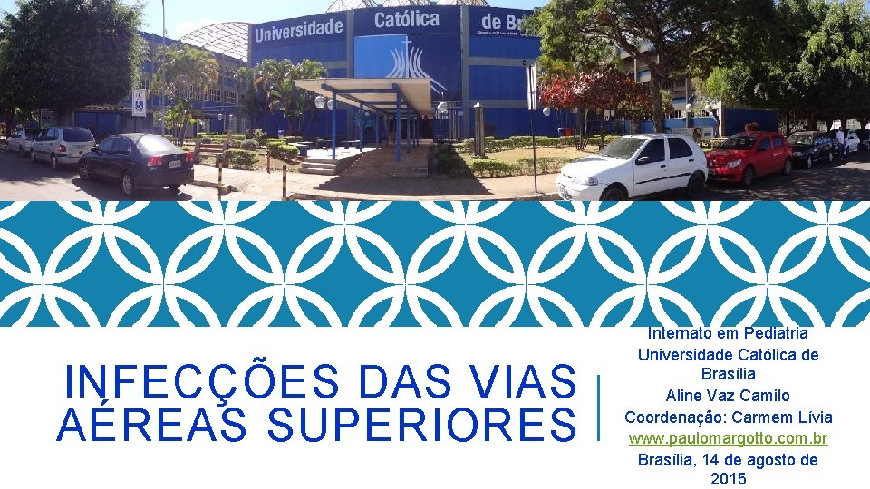 INFECÇÕES DAS VIAS AÉREAS SUPERIORES Internato em Pediatria Universidade Católica de Brasília Aline Vaz