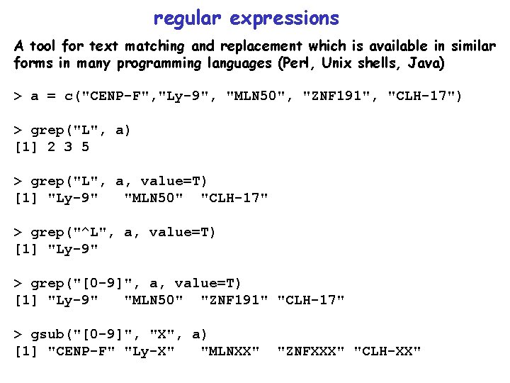 regular expressions A tool for text matching and replacement which is available in similar regular expressions A tool for text matching and replacement which is available in similar
