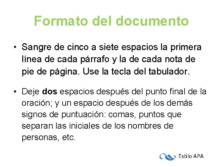 Formato del documento • Sangre de cinco a siete espacios la primera línea de Formato del documento • Sangre de cinco a siete espacios la primera línea de