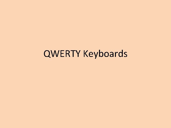 QWERTY Keyboards 