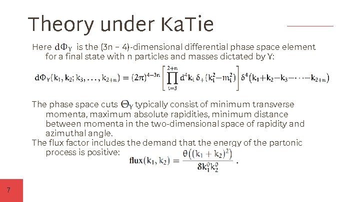 Theory under Ka. Tie Here is the (3 n − 4)-dimensional differential phase space