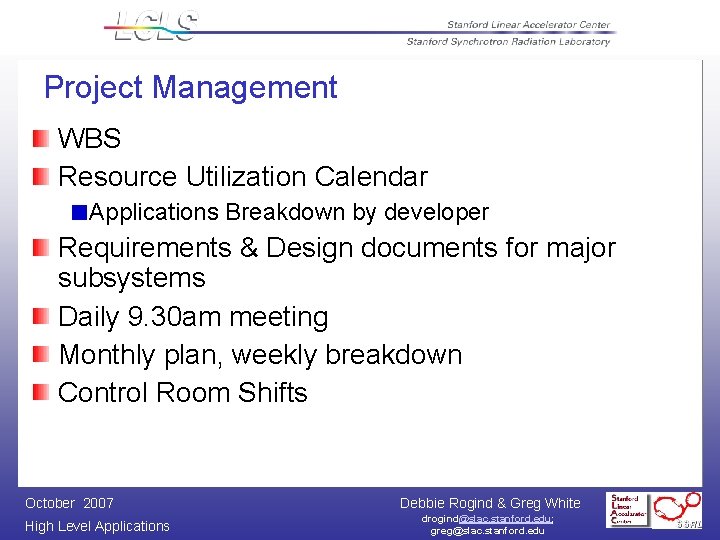 Project Management WBS Resource Utilization Calendar Applications Breakdown by developer Requirements & Design documents