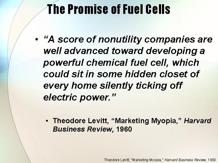 The Promise of Fuel Cells • “A score of nonutility companies are well advanced