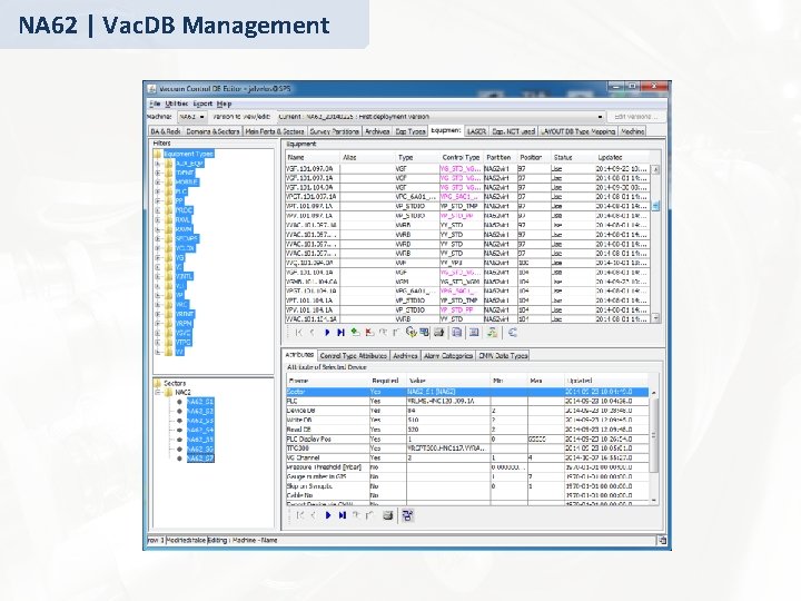 NA 62 | Vac. DB Management 