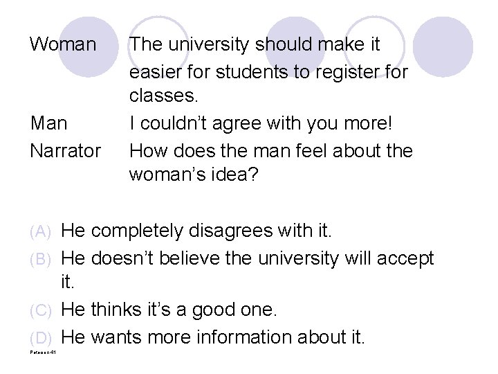 Woman Man Narrator The university should make it easier for students to register for