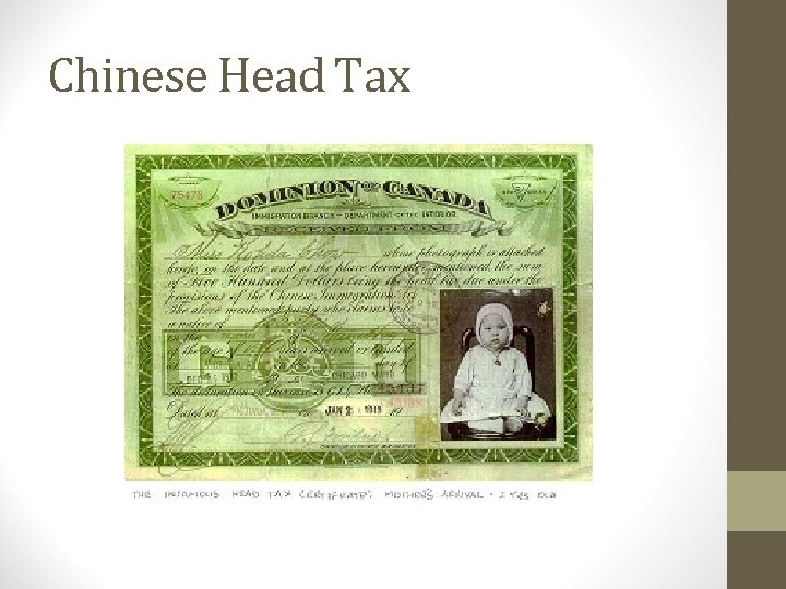 Chinese Head Tax 