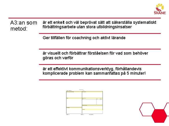 A 3: an som metod: är ett enkelt och väl beprövat sätt att säkerställa