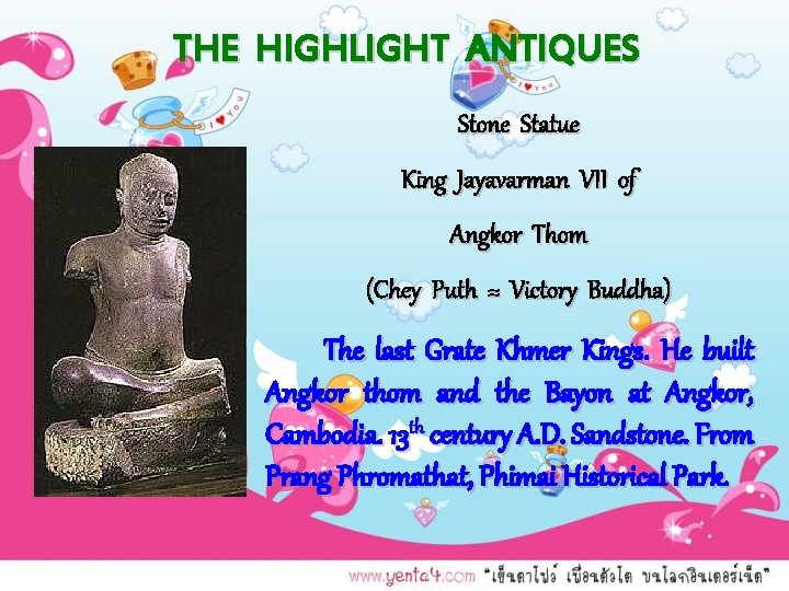 THE HIGHLIGHT ANTIQUES Stone Statue King Jayavarman VII of Angkor Thom (Chey Puth =