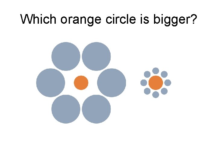 Which orange circle is bigger? 