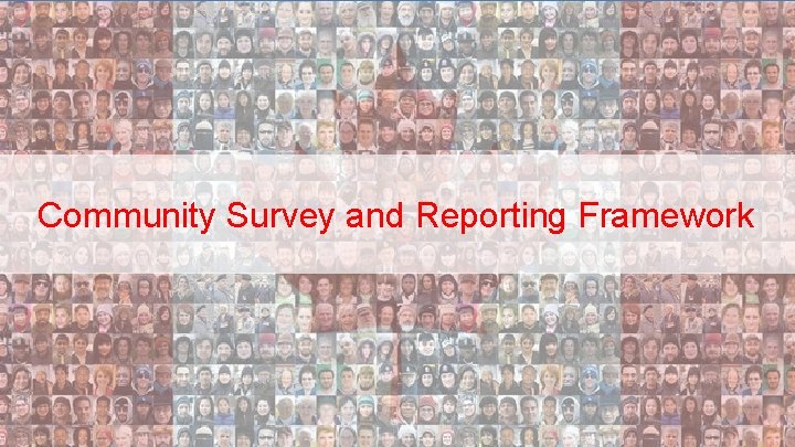 Community Survey and Reporting Framework 