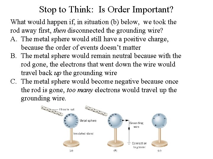 Stop to Think: Is Order Important? What would happen if, in situation (b) below,