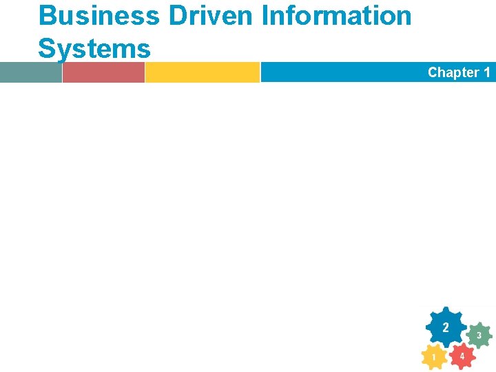 Business Driven Information Systems Chapter 1 