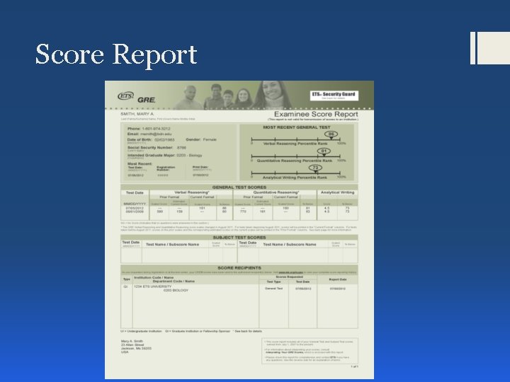 Score Report 