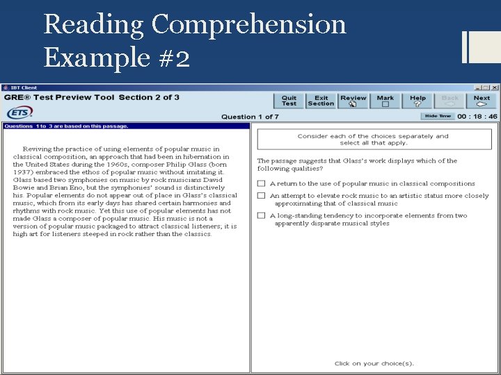 Reading Comprehension Example #2 