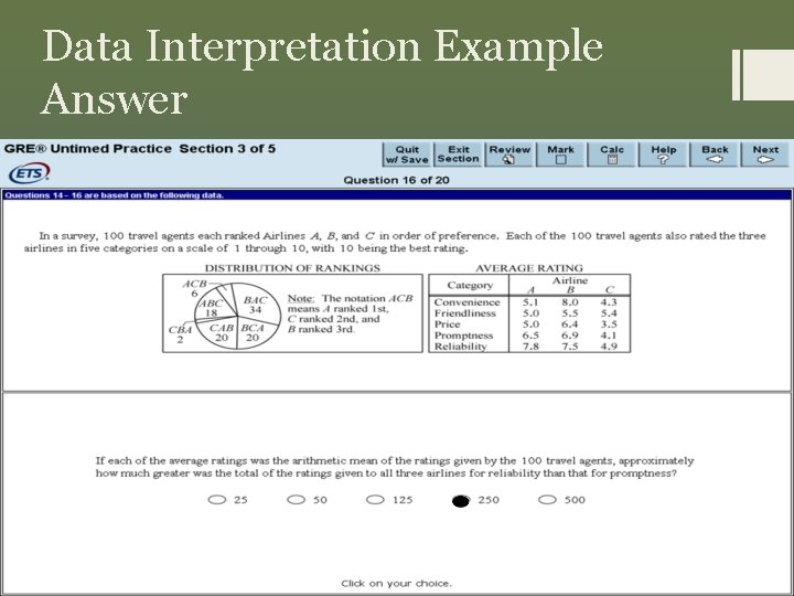 Data Interpretation Example Answer 