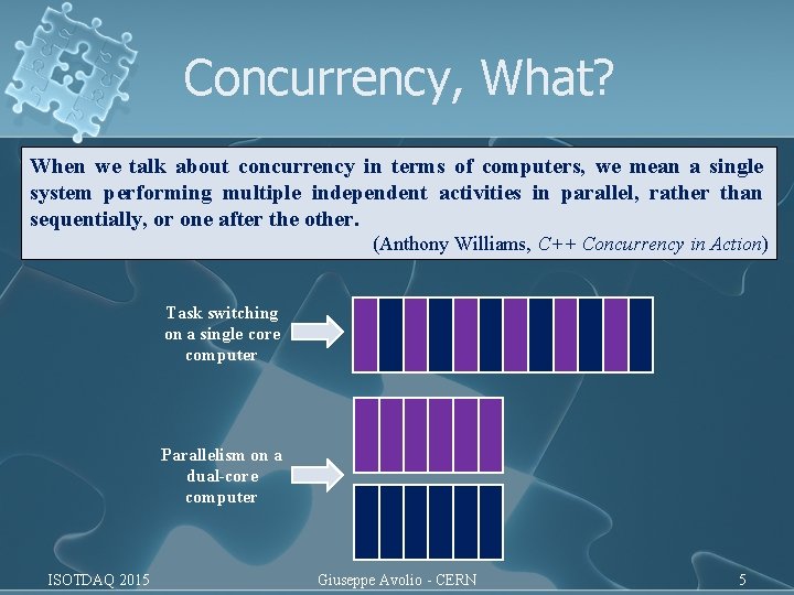 Concurrency, What? When we talk about concurrency in terms of computers, we mean a Concurrency, What? When we talk about concurrency in terms of computers, we mean a