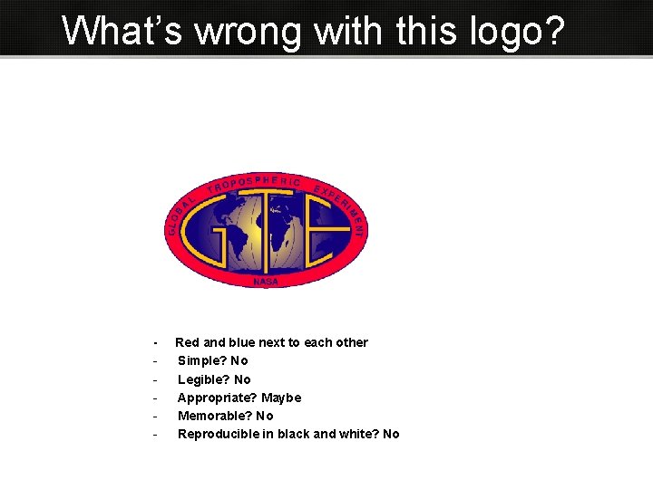 What’s wrong with this logo? - Red and blue next to each other Simple? What’s wrong with this logo? - Red and blue next to each other Simple?