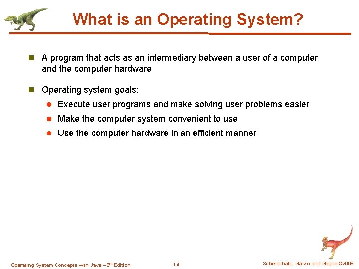 Chapter 1 Threads Operating System Concepts with Java