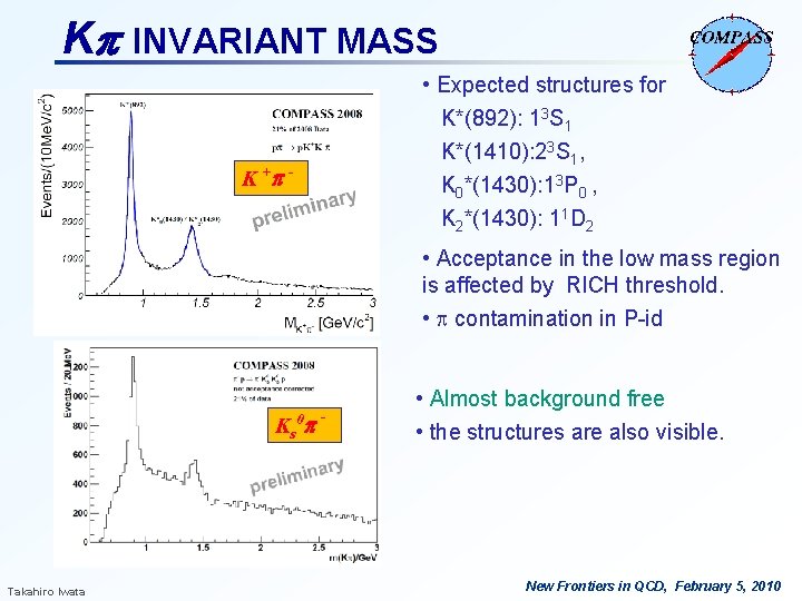 Kp INVARIANT MASS • Expected structures for K*(892): 13 S 1 K*(1410): 23 S Kp INVARIANT MASS • Expected structures for K*(892): 13 S 1 K*(1410): 23 S