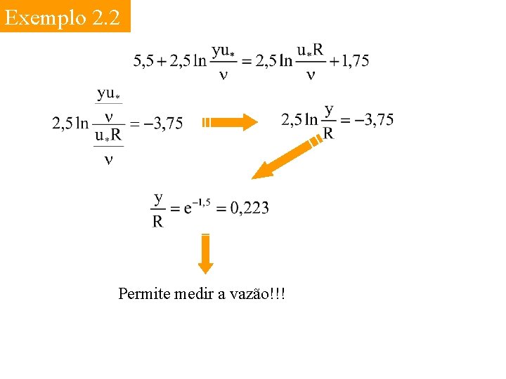 Exemplo 2. 2 Permite medir a vazão!!! 