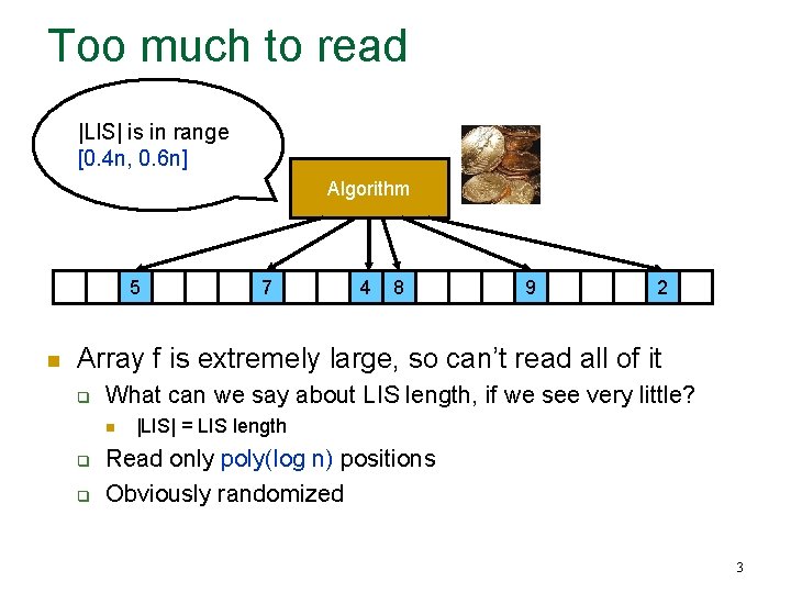 Too much to read |LIS| is in range [0. 4 n, 0. 6 n]