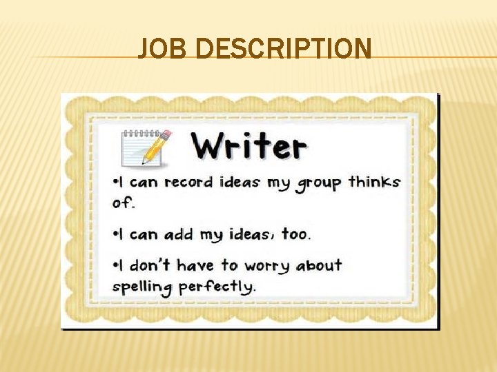 JOB DESCRIPTION 