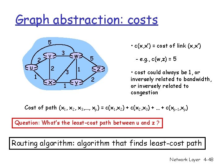 Graph abstraction: costs 5 2 u v 2 1 x • c(x, x’) = Graph abstraction: costs 5 2 u v 2 1 x • c(x, x’) =