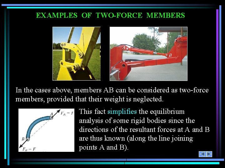 EQUATIONS OF EQUILIBRIUM TWO AND THREEFORCE MEMEBERS Todays