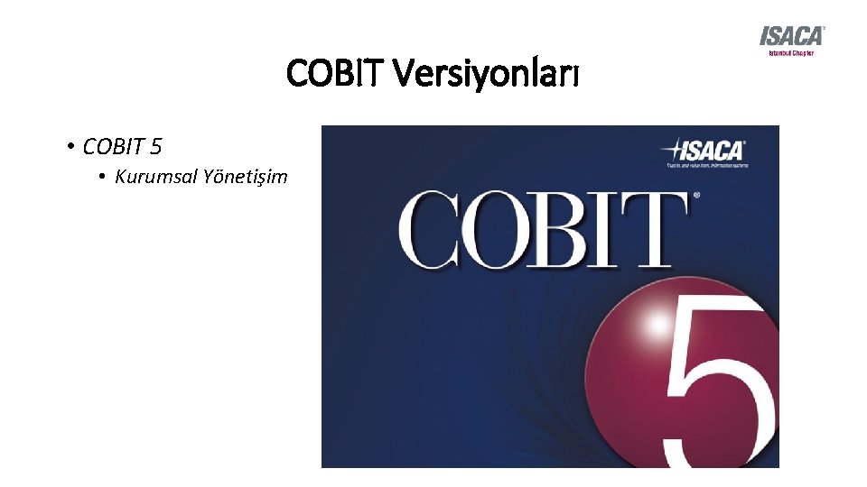 COBIT Versiyonları • COBIT 5 • Kurumsal Yönetişim 