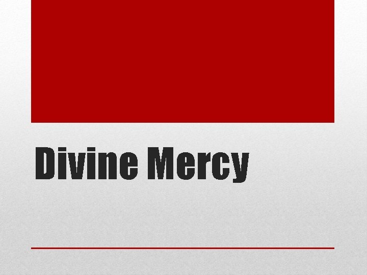 Divine Mercy 
