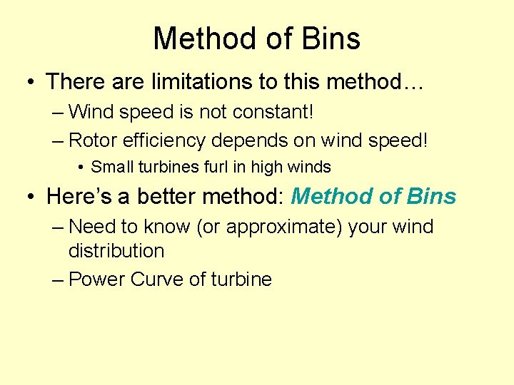 Energy from Wind Methods of Calculating AEO Swept