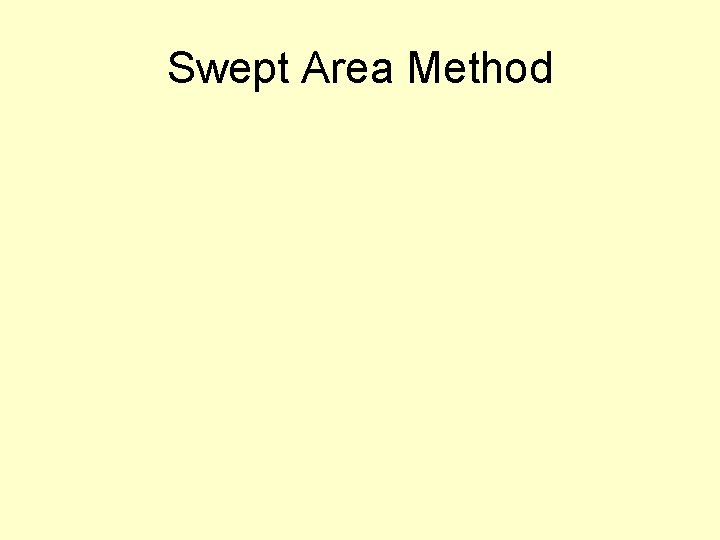 Swept Area Method 