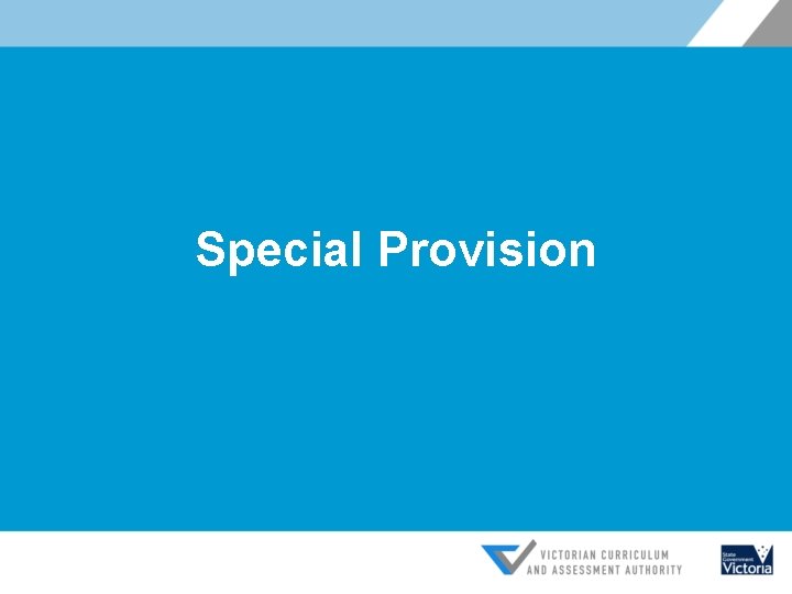 Special Provision 