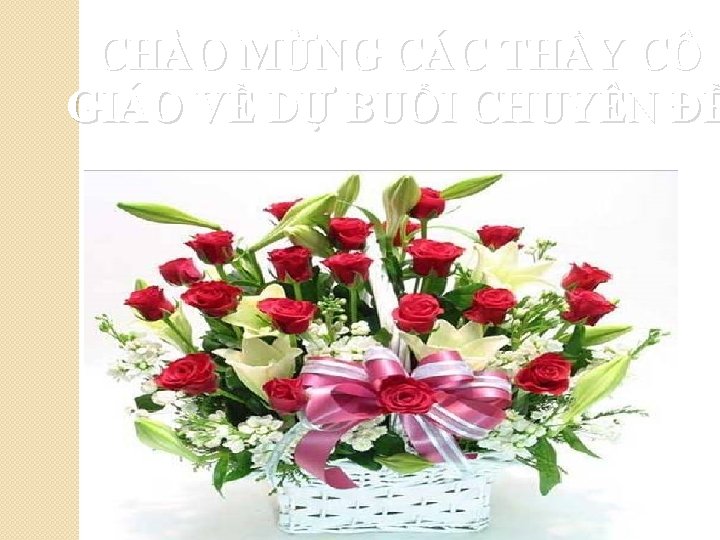 CHÀO MỪNG CÁC THẦY CÔ GIÁO VỀ DỰ BUỔI CHUYÊN ĐỀ 