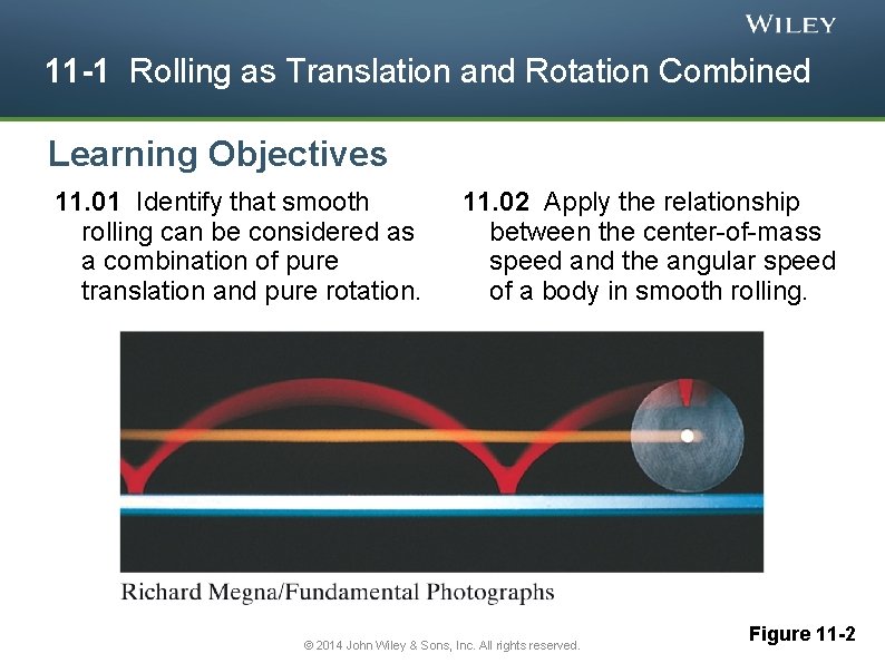 11 -1 Rolling as Translation and Rotation Combined Learning Objectives 11. 01 Identify that