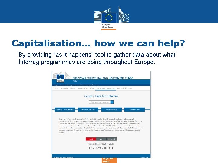 Capitalisation… how we can help? By providing "as it happens" tool to gather data