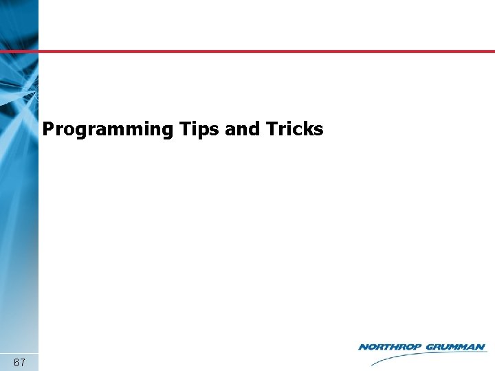 Programming Tips and Tricks 67 