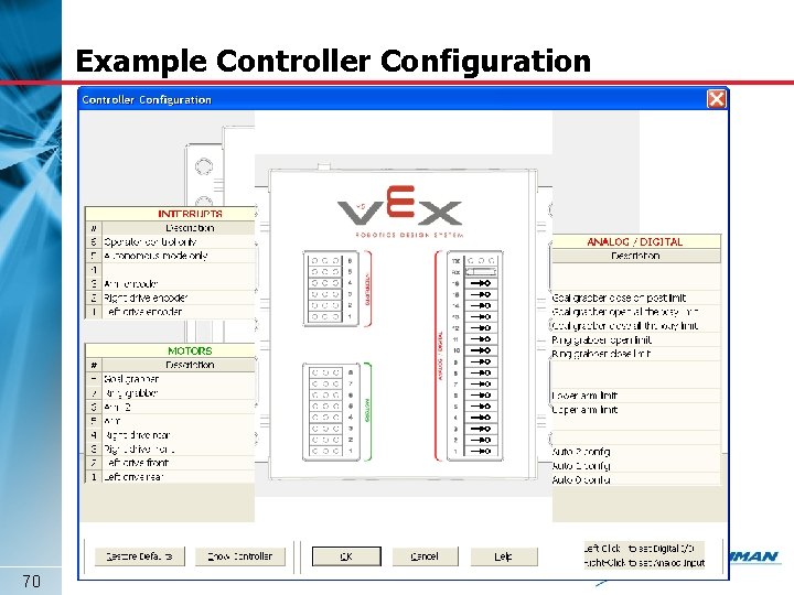 Example Controller Configuration 70 